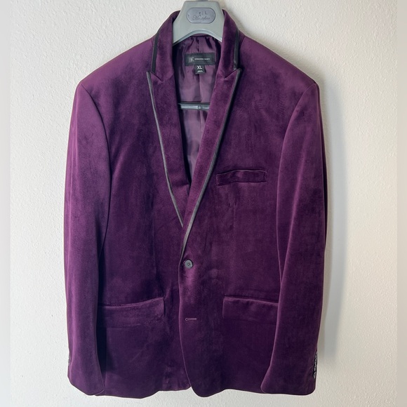 INC International Concepts Purple Velvet Blazer - XL - EUC - Picture 1 of 4